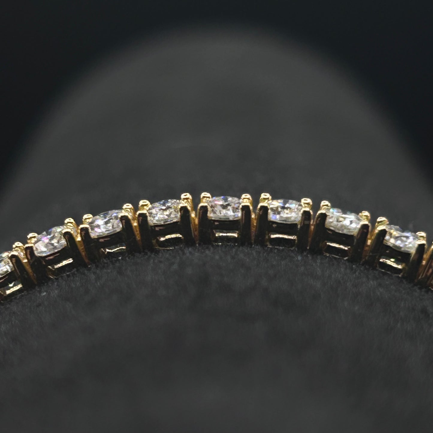 Iced out 18K Gold Tennis Bracelet
