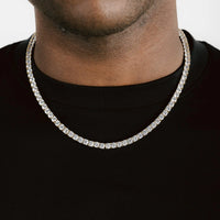 Iced out 18k Gold Tennis Necklace