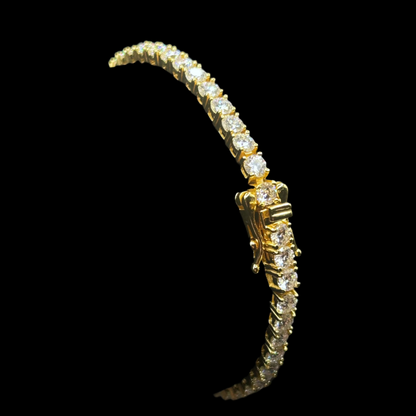 Iced out 18K Gold Tennis Bracelet