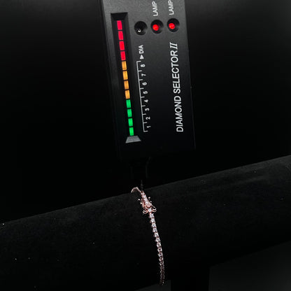 Iced out 18K Rose Gold Tennis Bracelet
