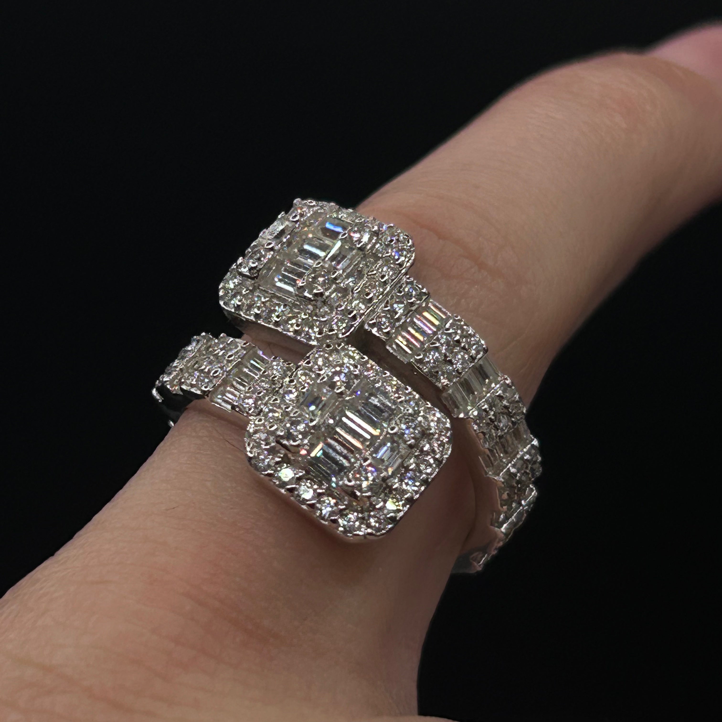 Iced Out Twist Ring
