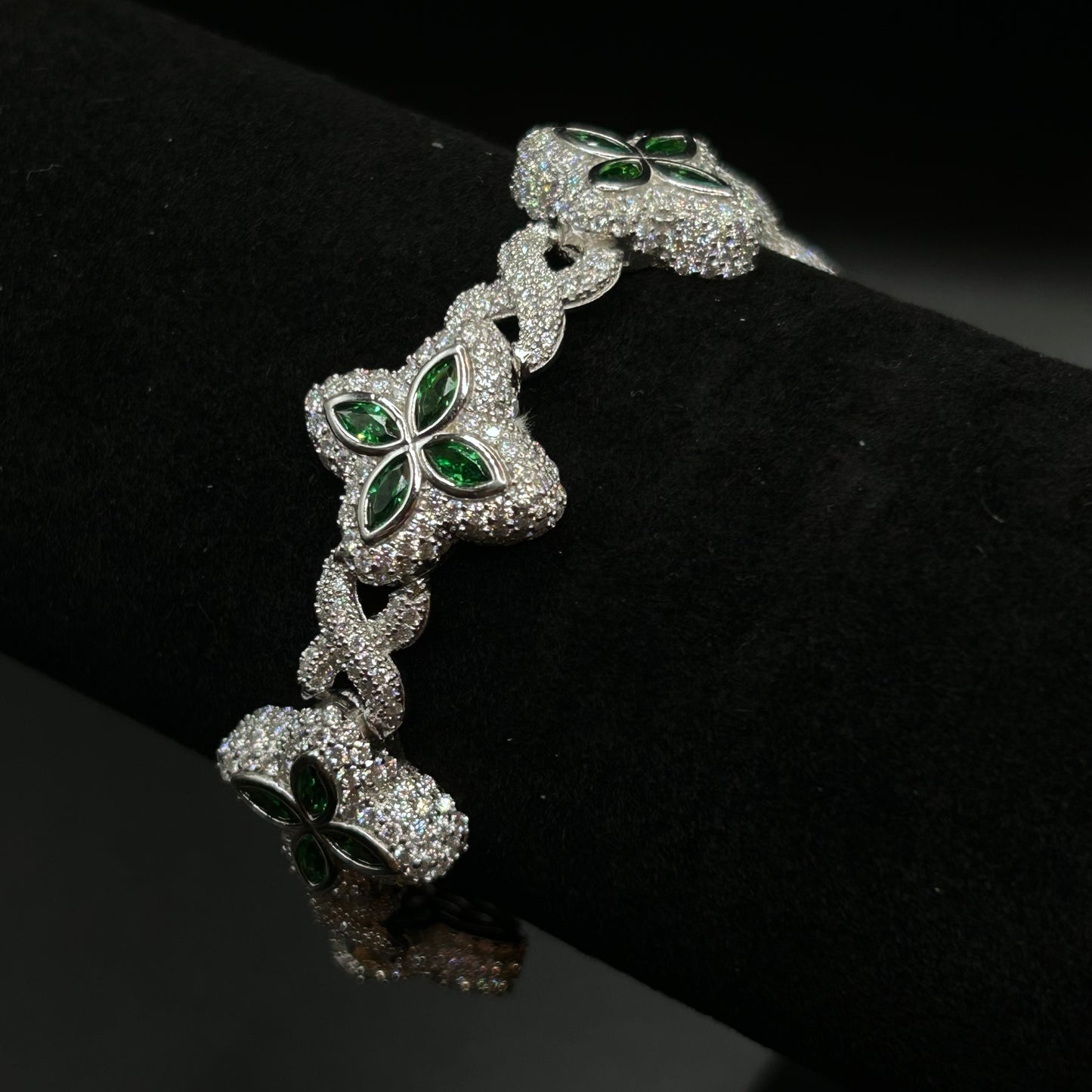 Iced Out Clover Bracelet
