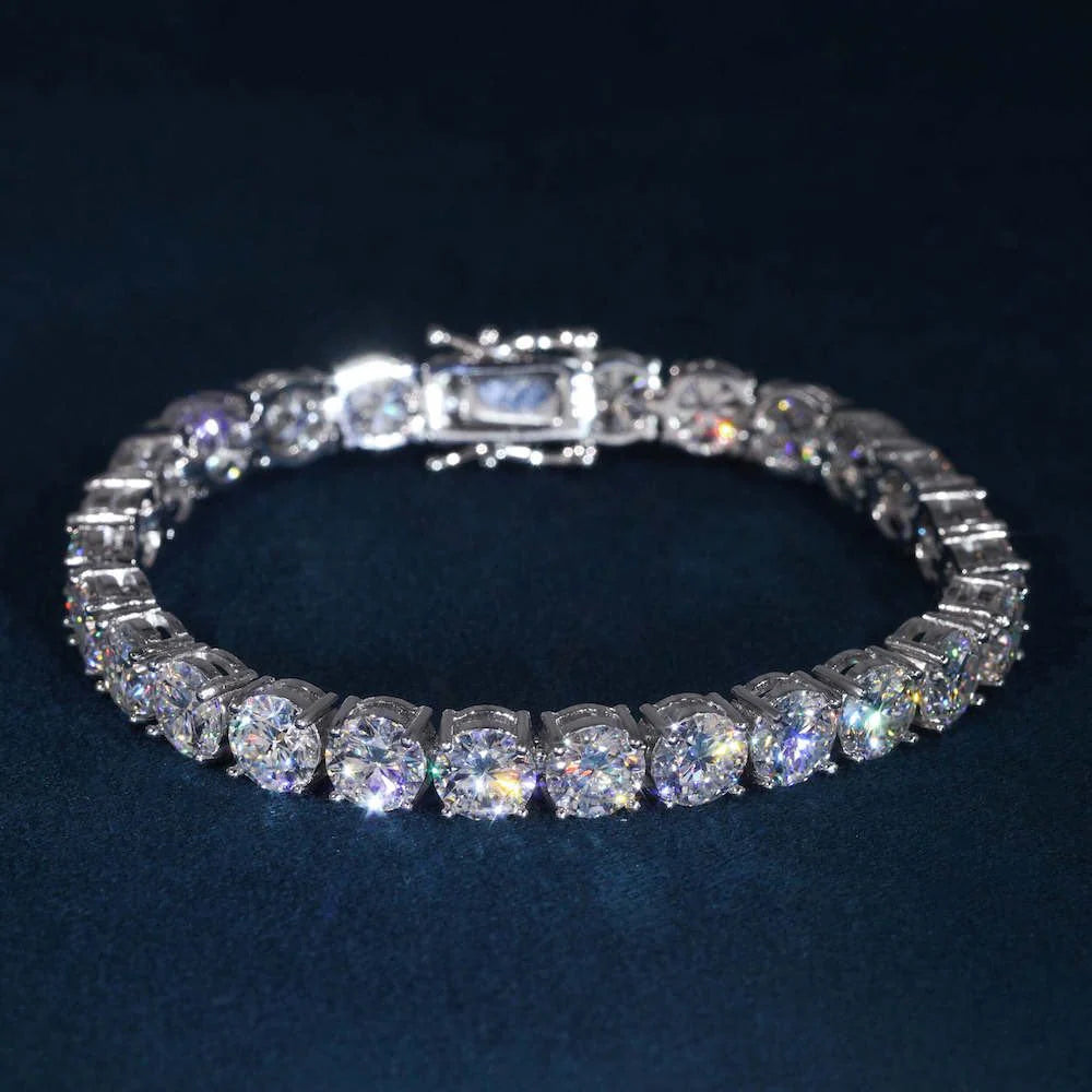 Moissanite 18K Gold Tennis Bracelet