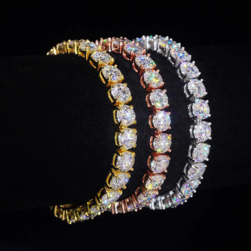 Moissanite 18K Gold Tennis Bracelet