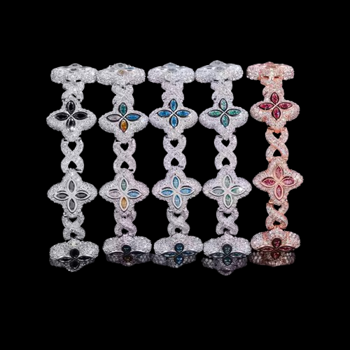 Iced Out Clover Bracelet